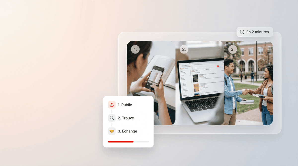 Les trois étapes : publier, trouver, échanger